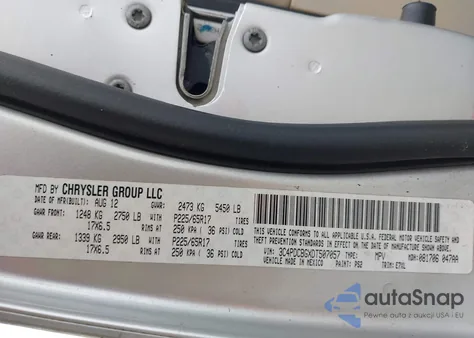 2013 Dodge Journey Sxt из США, поврежденный, VIN 3C4PDCBGXDT507057